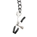 Wiązania-Leather Collar With Nipple Chains Easytoys