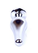 Stalowy korek analny wąski plug metal diament 9cm czerwony Boss Series HeavyFun