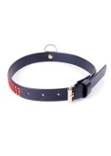 Fetish Boss Series Collar with crystals 2 cm Red Line Fetish Boss Series