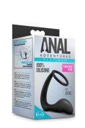 ANAL ADVENTURES COCK RING PLUG BLACK Blush