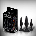 Plug - Anal Plug box 3 pack black Power Escorts