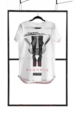 T-shirt men white S fashion Demoniq