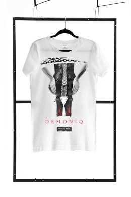 T-shirt men white S regular Demoniq