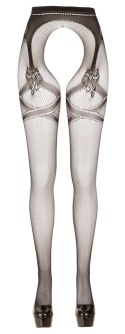 Rajstopy z otworem czarne L/XL Cottelli LEGWEAR