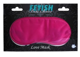 Maska na oczy głowę do spania sexu BDSM satynowa różowa Fetish Boss Series