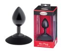 MALESATION Alu-Plug with suction cup medium, black Malesation