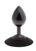 MALESATION Alu-Plug with suction cup medium, black Malesation