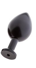 MALESATION Alu-Plug with suction cup medium, black Malesation