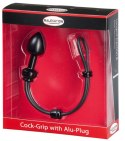 MALESATION Cock-Grip with Alu-Plug small, black Malesation