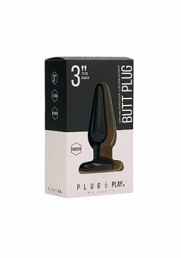 Butt Plug - Basic - 3 Inch - Black Plug & Play