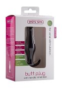 Butt Plug with Handle - Small - Black ShotsToys