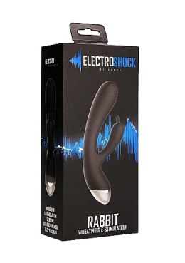 E-Stimulation Rabbit Vibrator - Black ElectroShock