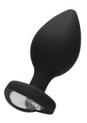 Diamond Heart Butt Plug - Extra Large - Black Ouch!