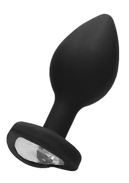 Diamond Heart Butt Plug - Large - Black Ouch!