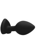 Diamond Heart Butt Plug - Large - Black Ouch!