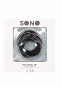 NO. 86 - Cock Ring Set - Black Sono