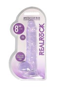 8" / 20 cm Realistic Dildo With Balls - Purple RealRock