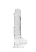 8" / 20 cm Realistic Dildo With Balls - Transparent RealRock