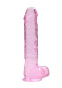 9" / 23 cm Realistic Dildo With Balls - Pink RealRock