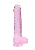 9" / 23 cm Realistic Dildo With Balls - Pink RealRock