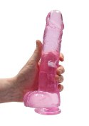 9" / 23 cm Realistic Dildo With Balls - Pink RealRock