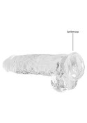 9" / 23 cm Realistic Dildo With Balls - Transparent RealRock