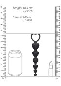 Anal Heart Beads - Black Ouch!