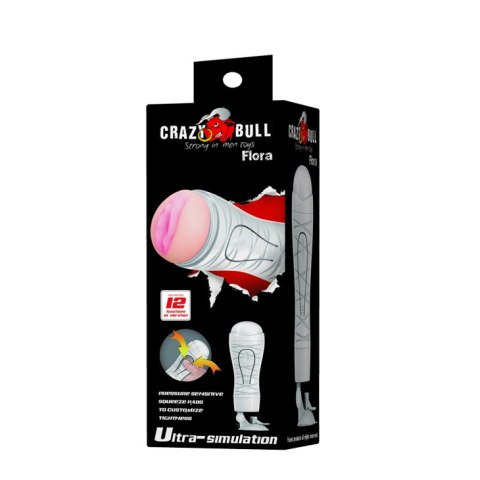 Masturbator wibrujący real stroker USB Crazy Bull