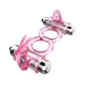 BAILE - BUNNY SNUGGLES COCK CLIT RING, 10 vibration functions BAILE