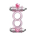 BAILE - BUNNY SNUGGLES COCK CLIT RING, 10 vibration functions BAILE