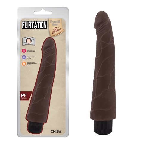 Realistyczny Brązowy Wibrator Flirtation-Brown T-skin Real