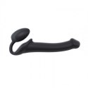 STRAP-ON SEMI-REALISTIC BENDABLE BLACK - M