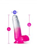 B YOURS SUGAR MAGNOLIA 7 INCH DILDO FUCHSIA Blush