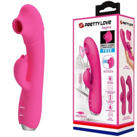 Wibrator ssanie piersi łechtaczki punkt g sex 19cm Pretty Love