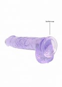 6" / 15 cm Realistic Dildo With Balls - Purple RealRock