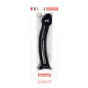 Czarne zakrzywione dildo gładkie z główką 18,5 cm Lovetoy