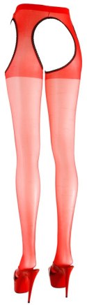 Pończochy z pasem czerwone L/XL Cottelli LEGWEAR