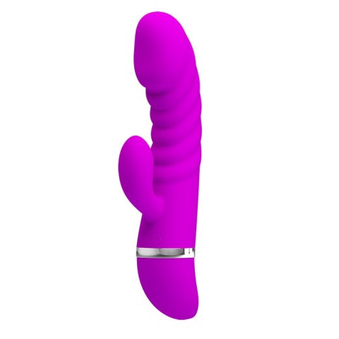 Sex wibrator ze stymulatorem łechtaczki 7tryb 18cm Pretty Love