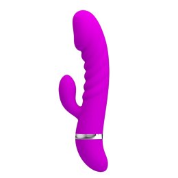 Sex wibrator ze stymulatorem łechtaczki 7tryb 18cm Pretty Love