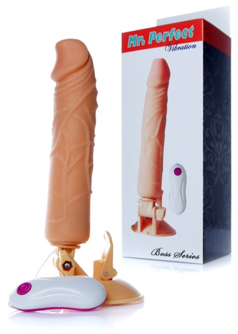 Dildo z przyssawką pilotem penis realistyczny 24cm Boss Series Easy-Love