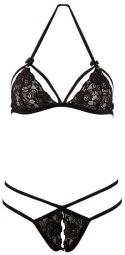 Komplet bielizny czarny 2 cz. S Cottelli LINGERIE