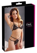 Komplet bielizny czarny 2 cz. S Cottelli LINGERIE