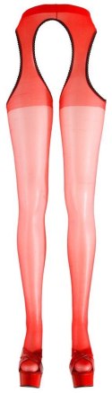 Pończochy z pasem czerwone L/XL Cottelli LEGWEAR