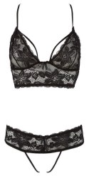 Top i stringi czarne L Cottelli LINGERIE