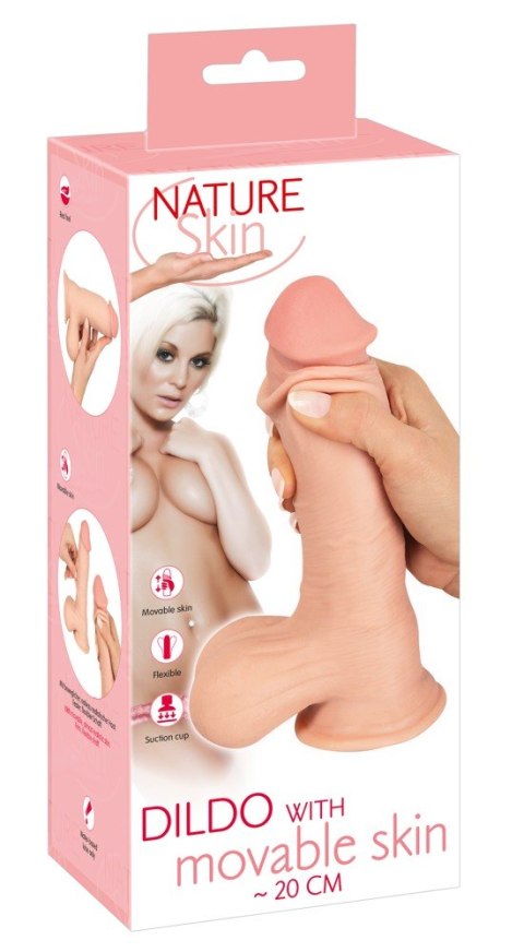 NS Dildo with movable skin 20 Nature Skin