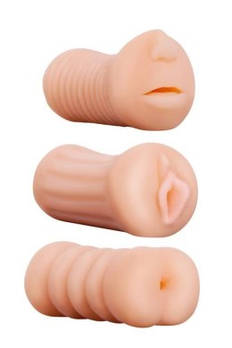 Zestaw-REALSTUFF 3 IN 1 MASTURBATORS FLESH Dream Toys