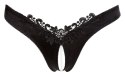 G-String Pearls black L Cottelli LINGERIE