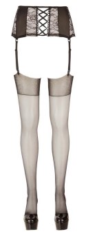 Pończochy do pasa czarne 5/XL Cottelli LEGWEAR