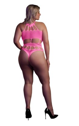 Body with Grecian Neckline - Neon Pink - XL/XXXXL