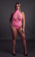 Body with Halter Neck - Neon Pink - XL/XXXXL